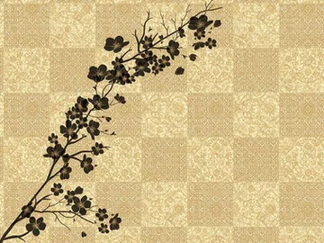 CHERRY - Check vinyl wallpaper with floral pattern by Park Avenue - view 2